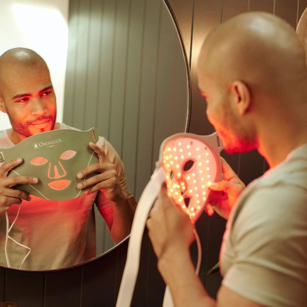 FDA Cleared Flexible LED Light Therapy Mask. Professional Clinic Grade Treatment at Home. (Men)