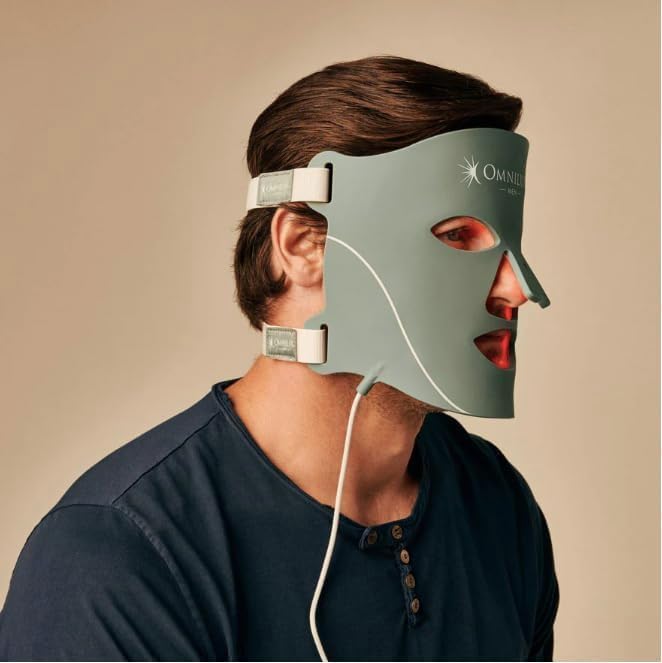 FDA Cleared Flexible LED Light Therapy Mask. Professional Clinic Grade Treatment at Home. (Men)