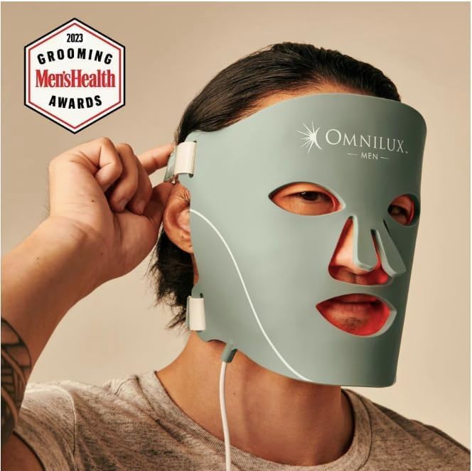 FDA Cleared Flexible LED Light Therapy Mask. Professional Clinic Grade Treatment at Home. (Men)