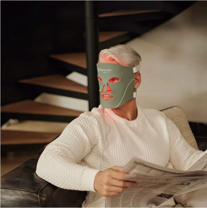 FDA Cleared Flexible LED Light Therapy Mask. Professional Clinic Grade Treatment at Home. (Men)