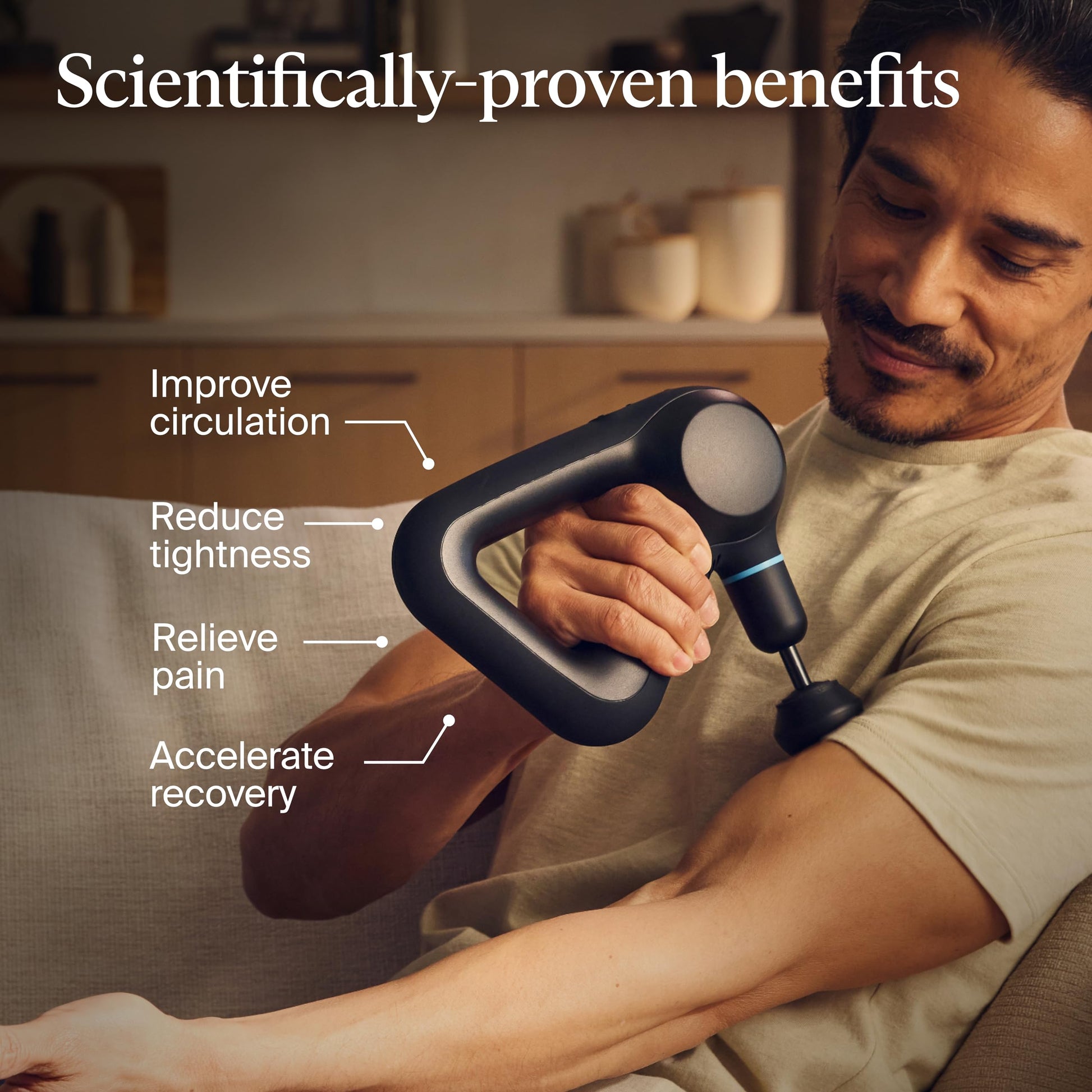 Theragun Prime Quiet Percussion Massage Gun for Deep Tissue Muscle Pain Relief, Portable Neck and Back Pain Relief, Handheld Electric Massager
