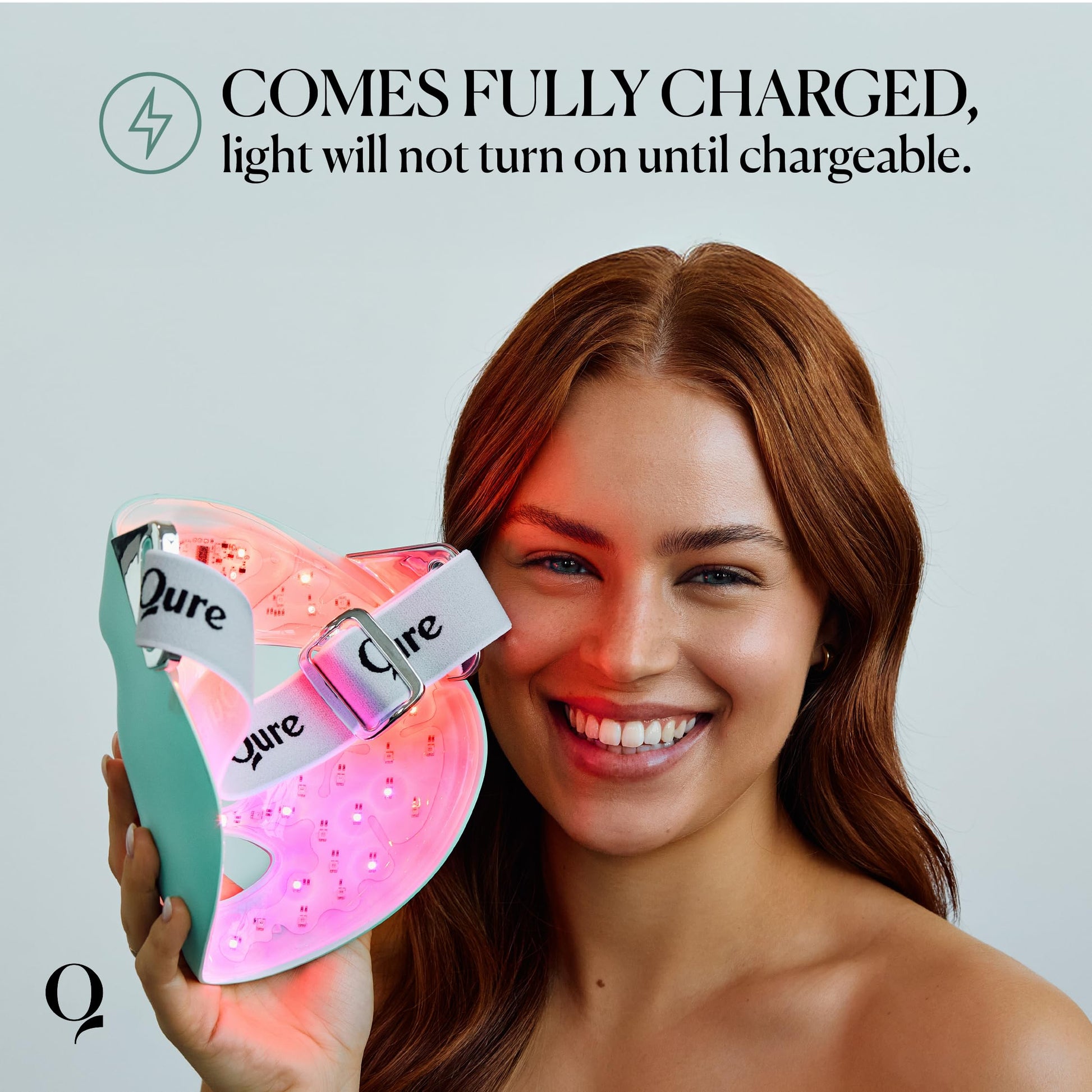 Qure LED Skin Care Face Mask With 5 Different Modes (Red Light Therapy, Amber Light & Blue Light Therapy) One Device with Customizable Settings & Treatments. Perfect For At Home Use LED Facial Therapy