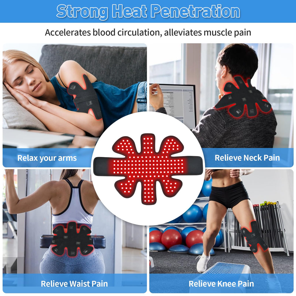 Red Light Therapy, Infrared Light Therapy Wrap with Timer for Back,