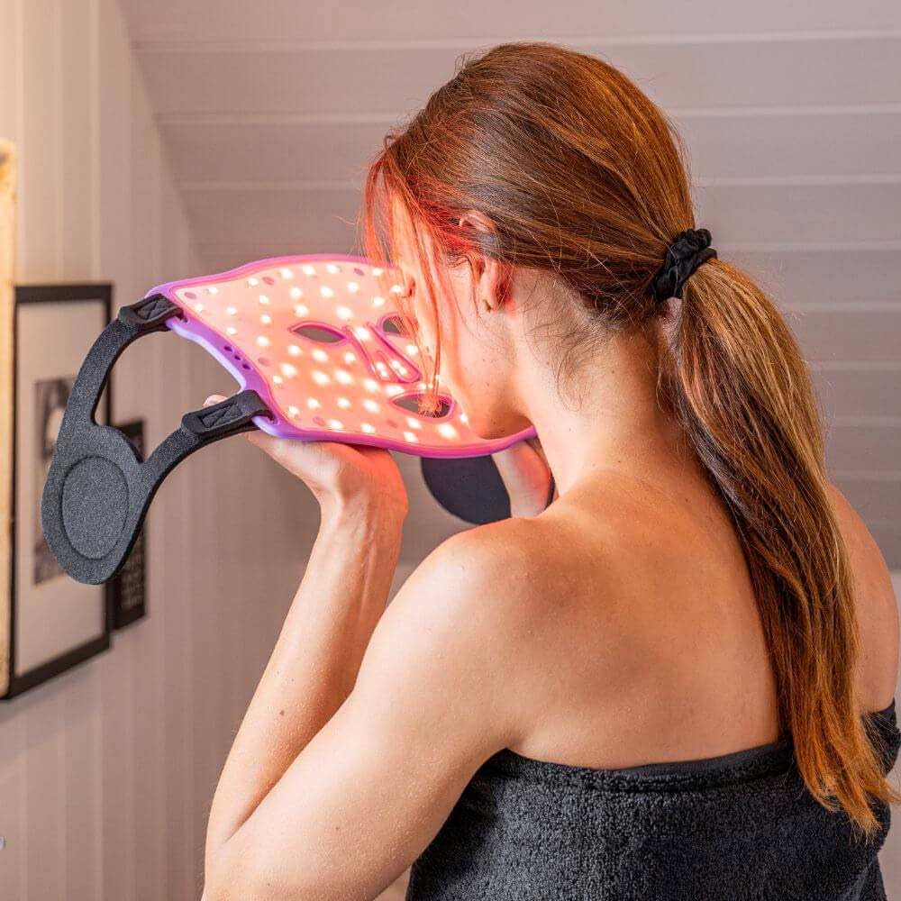 Koanna LED Light Therapy Mask - 7 Color LED Face Mask for Anti-Aging, Acne, Skin Tightening & Brightening - Rejuvenating Light Therapy Mask for Wrinkles, Fine Lines, and Blemishes (Black)