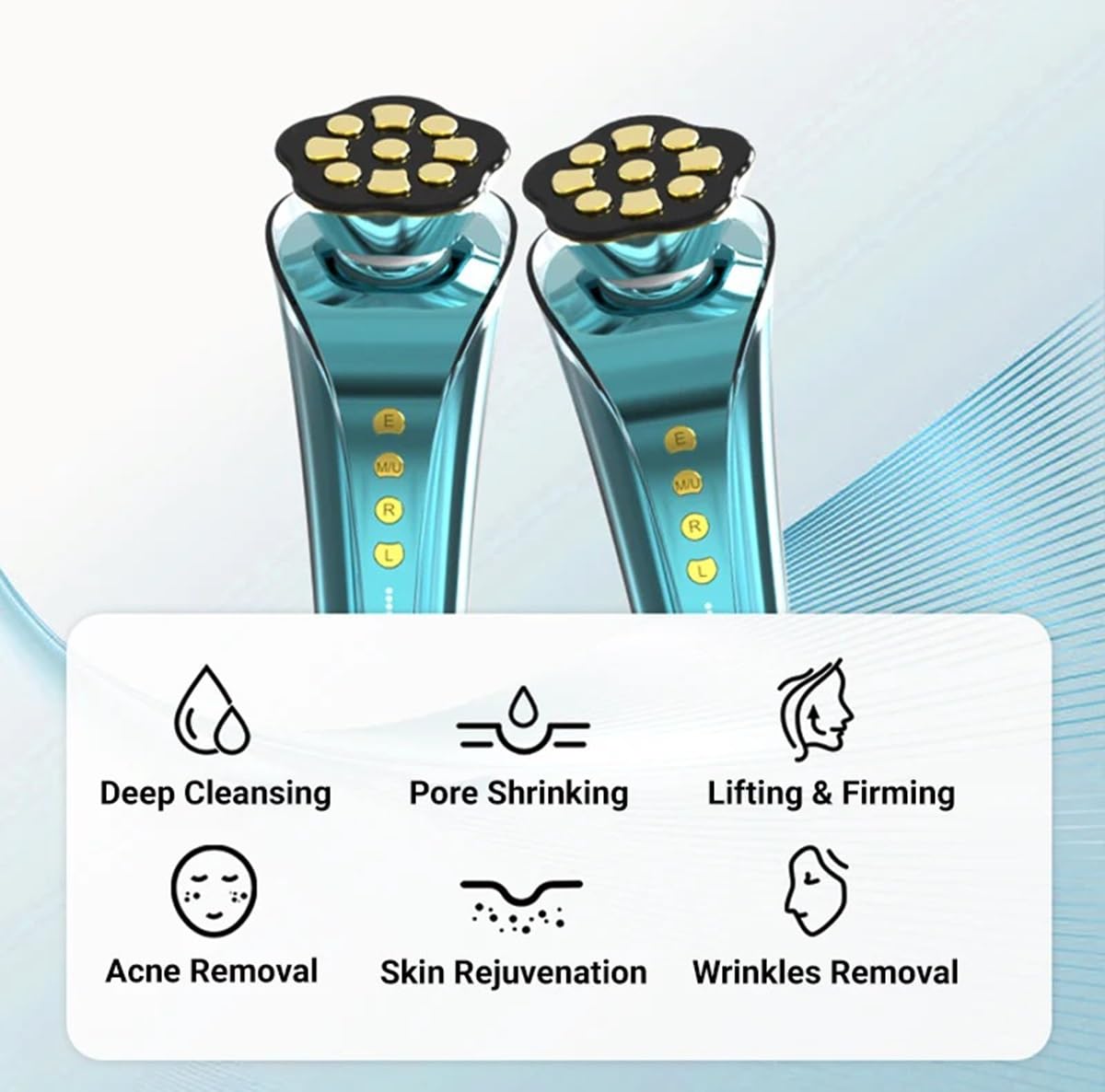 Halifax Polaris II Multifunctional Skin Rejuvenation Device for Face and Body | Advanced LED Light Therapy and Microcurrent Technology for Youthful, Radiant Skin