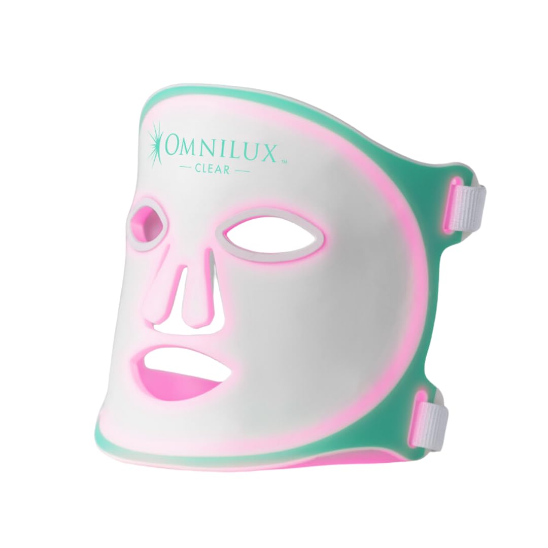 Omnilux Clear Dermatologist-recommended blue and red light therapy mask with clinically-proven results for acne. FDA cleared and CE certified