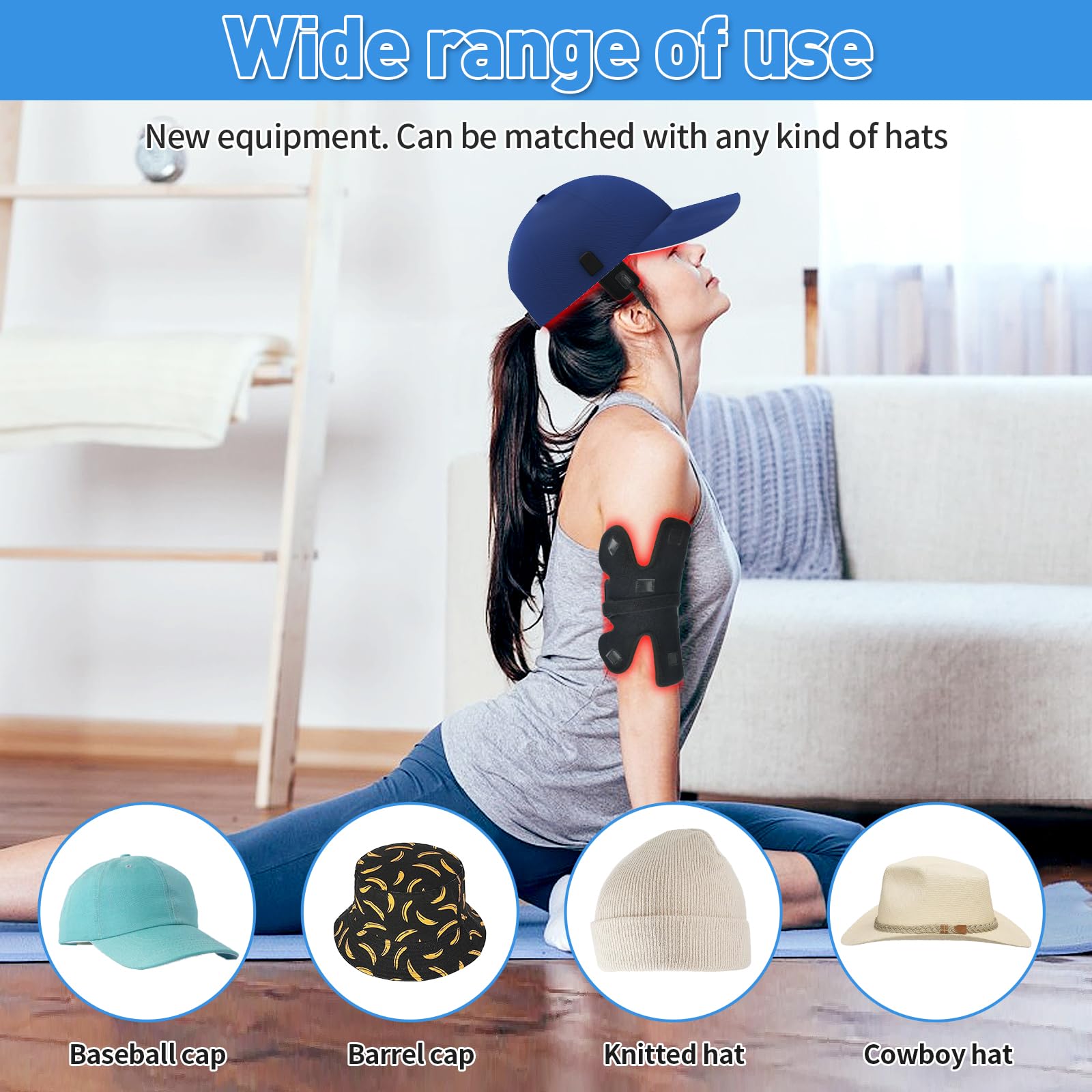 Red Light Therapy, Infrared Light Therapy Wrap with Timer for Back,