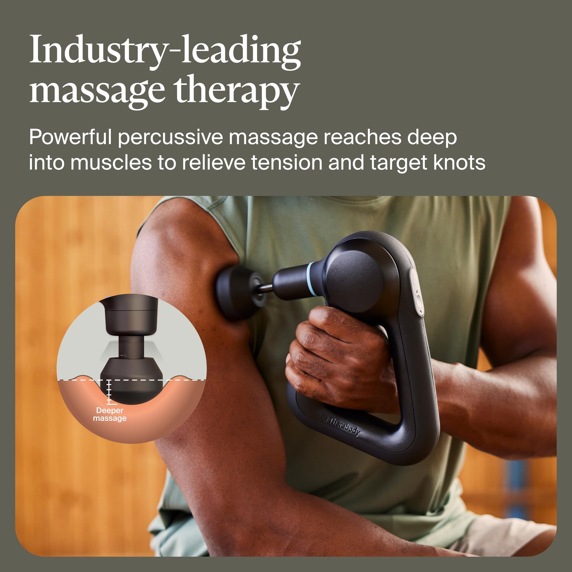 Theragun Prime Quiet Percussion Massage Gun for Deep Tissue Muscle Pain Relief, Portable Neck and Back Pain Relief, Handheld Electric Massager