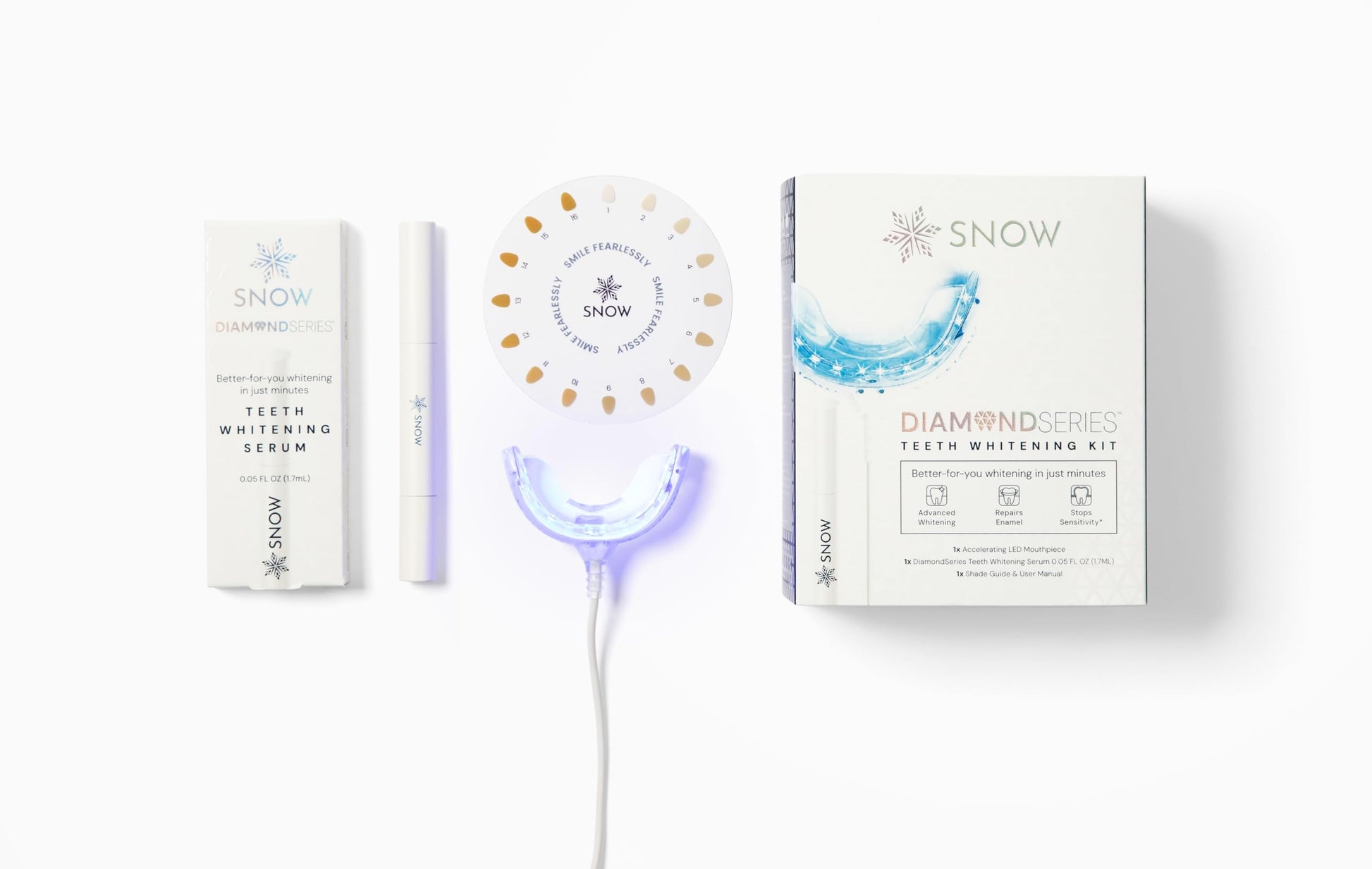 Snow Teeth Whitening Kit - Diamond Kit,Teeth Whitener System, 3 Whitening Wands