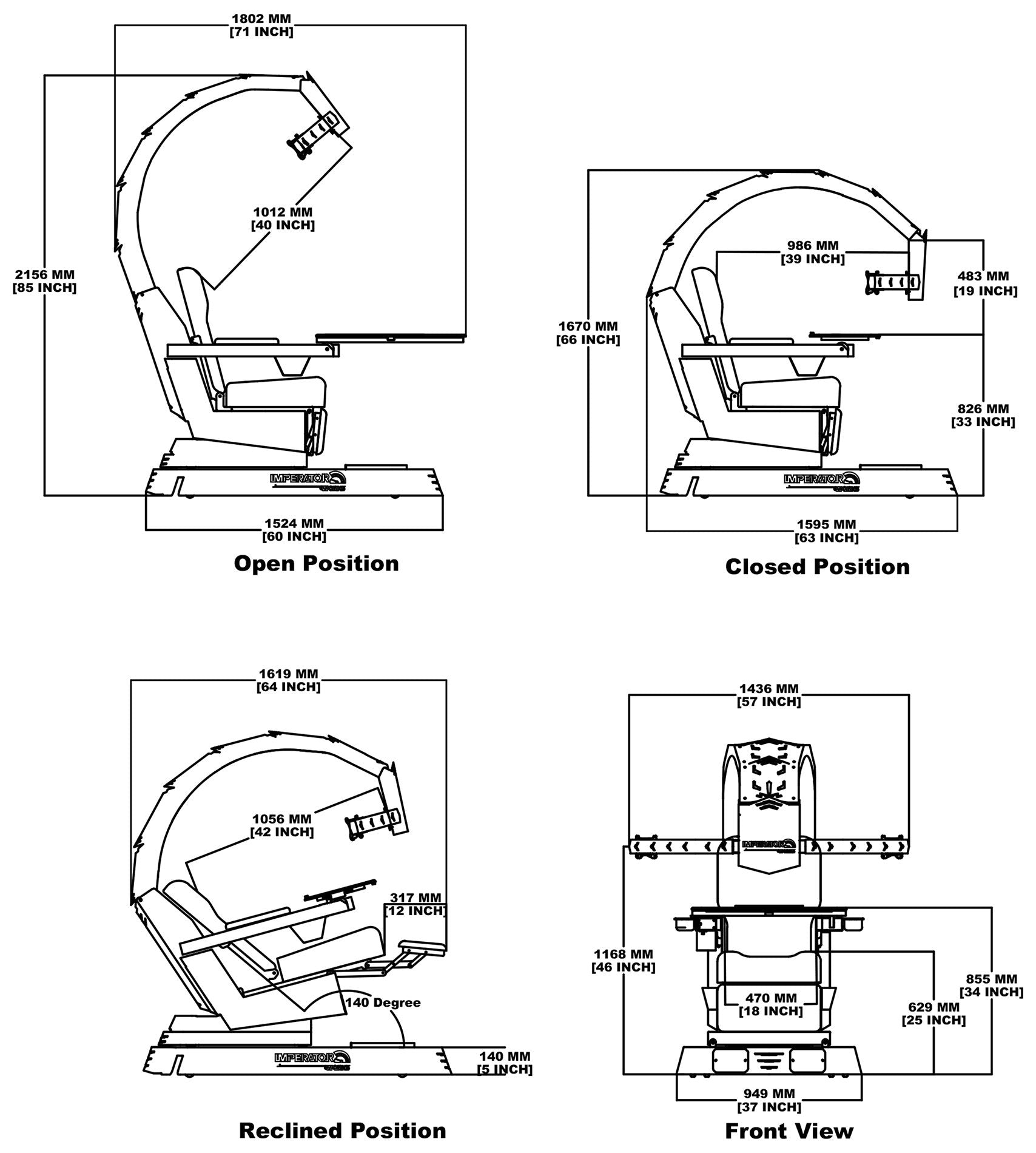IWR1 IMPERATORWORKS Brand Gaming chair, Computer chair for office and home; For triple monitors