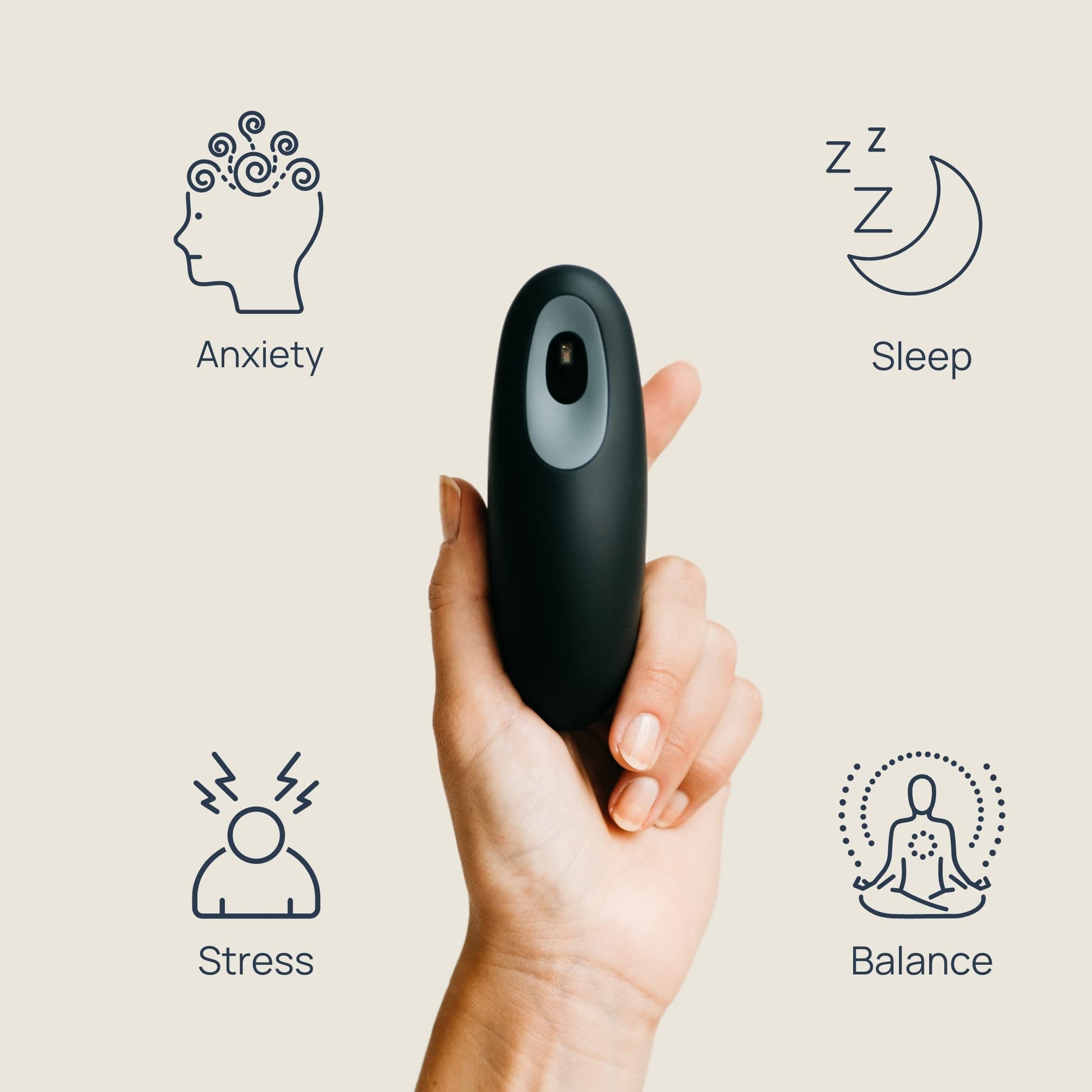 Moonbird Breathing and Sleep Coach - USB Rechargeable, Wireless, Waterproof