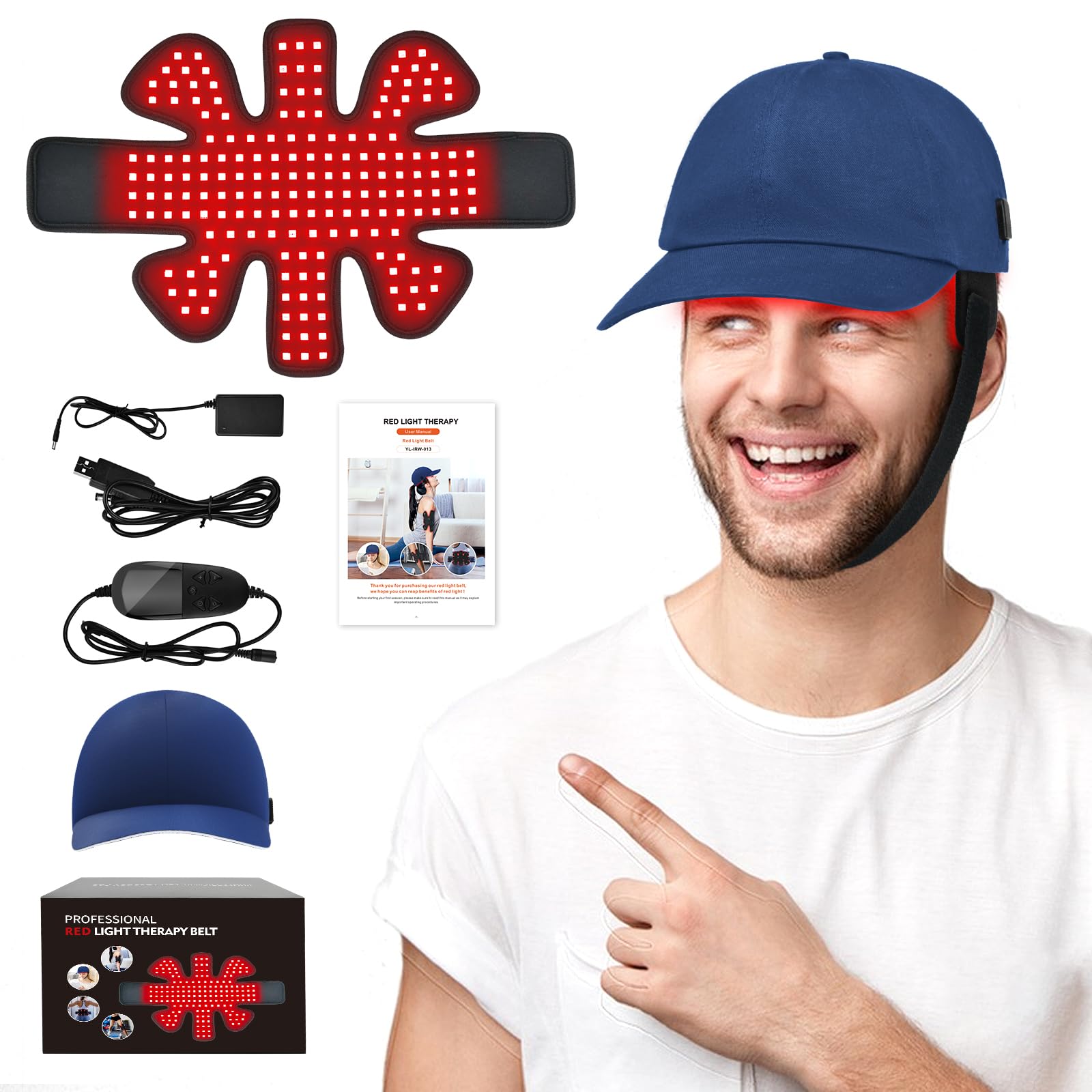 Red Light Therapy, Infrared Light Therapy Wrap with Timer for Back,