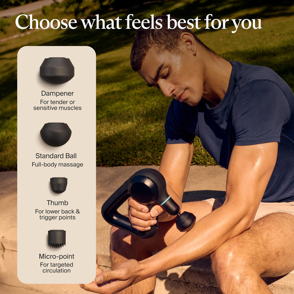 Theragun Prime Quiet Percussion Massage Gun for Deep Tissue Muscle Pain Relief, Portable Neck and Back Pain Relief, Handheld Electric Massager