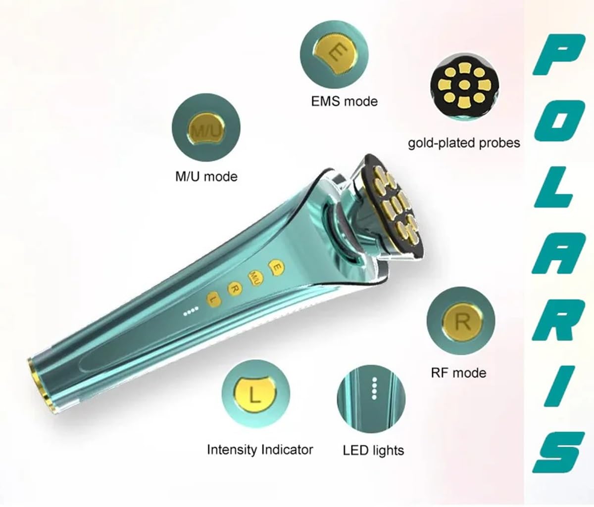 Halifax Polaris II Multifunctional Skin Rejuvenation Device for Face and Body | Advanced LED Light Therapy and Microcurrent Technology for Youthful, Radiant Skin